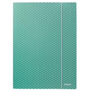 Desky s chlopněmi a gumičkou Esselte Colour'Breeze - A4, kartonové, zelené, 1 ks