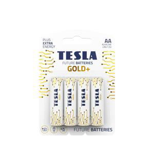 Tesla Alkalické baterie Tesla GOLD+ - 1,5V, LR6, typ AA, 4 ks