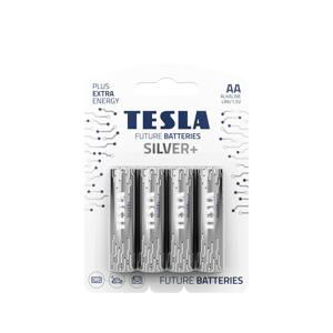 Alkalické baterie Tesla SILVER+ - 1,5V, LR6, typ AA, 4 ks