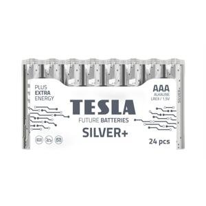 Tesla Alkalické baterie Tesla SILVER+ - 1,5V, LR03, typ AAA, 24 ks
