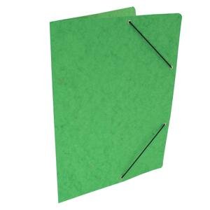 Prešpánové desky s gumičkou bez chlopní HIT Office - A4, světle zelené, 20 ks