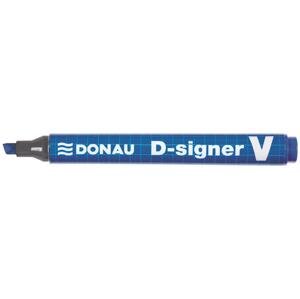 Permanentní popisovač Donau D-Signer - klínový hrot, 1-4 mm, modrý