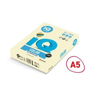 Barevný papír IQ A5 - 120g/m2, BE66, vanilkově žlutý, 250 listů