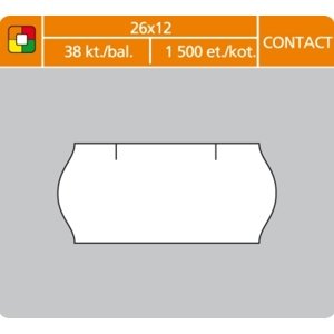 SK Label Cenové etikety CONTACT - 26x12, 1500 ks, 38 ks, bílé