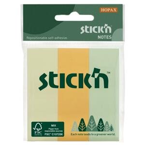 Stick’n by Hopax Značkovací bločky Stick'n by Hopax FSC - 76 x 25 mm, 3x50 lístků, pastel mix