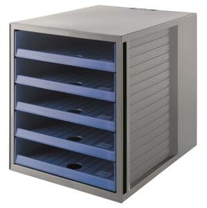 Zásuvkový box HAN KARMA, ECO - 5 zásuvek, modrý