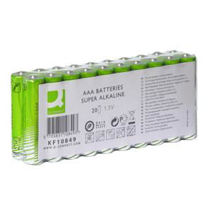 Alkalické baterie Q-Connect - 1,5V, LR03, typ AAA, 20 ks