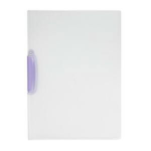 Zakládací desky s výklopným klipem Q-Connect - A4, kapacita 30 listů, fialová spona, 1 ks