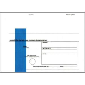 Krkonošské obálky Dodejky C5 - modrý pruh, oblá klopa, navlhčovací lepidlo, 1000 ks