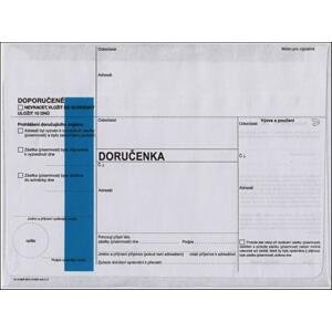 Krkonošské obálky Doručenky C5 - modrý pruh, daňový řád, s krycí páskou, 1000 ks