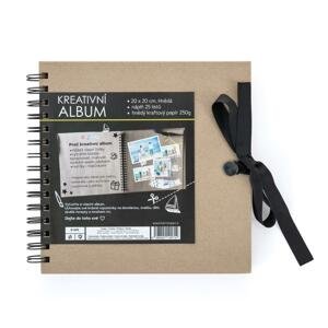 Karton P+P Kreativní album - 20,5 x 20,5 cm, hnědé, 1 ks