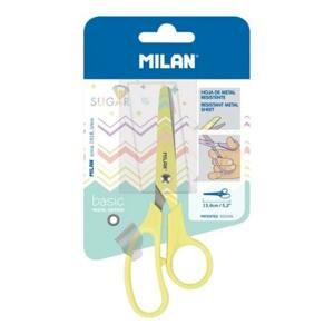 Školní nůžky Milan Pastel - 13,4 cm, žlutá