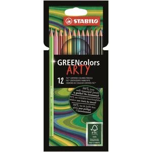 Pastelky Stabilo GREENcolors - pouzdro "ARTY", 12 barev