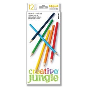 Sakota Pastelky Creative Jungle - trojhranné, 12 barev