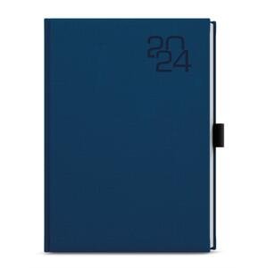 Denní diář 2024 Fabric - A5, modrý