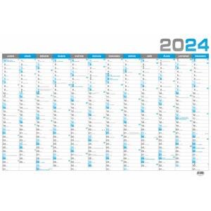 Nástěnný roční kalendář 2024 - B1, modrý