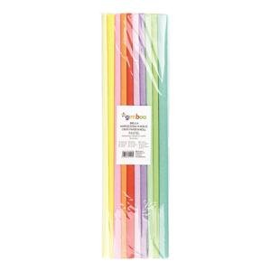 Gimboo Krepový papír Gimboo - role 50 x 200 cm, mix pastelových barev, 10 ks