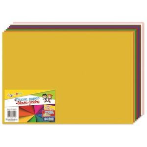 Hedvábný papír Gimboo - 50 x 70 cm, mix barev, 24 listů