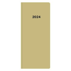 Diář měsíční kapesní Metallic PVC - zlatý 2024