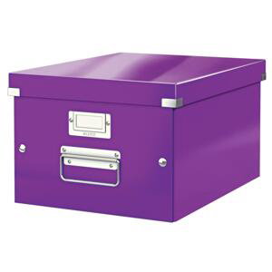 Archivační krabice LEITZ WOW Click-N-Store - A4, univerzální, purpurová