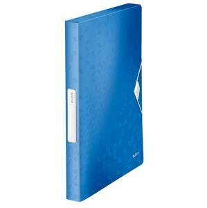 Box na dokumenty s gumičkou LEITZ WOW - A4, metalicky modrý