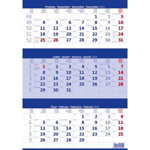 Tříměsíční kalendář 2022 - modrý