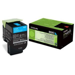 Toner Lexmark 80C20C0 - azurový - originální