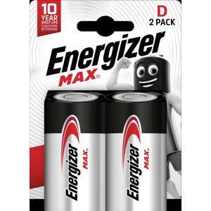 Alkalické baterie Energizer Max - 1,5 V, typ D, 2 ks