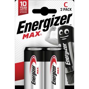 Alkalické baterie Energizer Max - 1,5 V, typ C, 2 ks