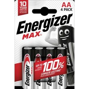 Alkalické baterie Energizer Max - 1,5 V, typ AA, 4 ks