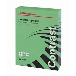 Barevný papír Office Depot Contrast - A4, intenzivní zelená, 160 g, 250 listů