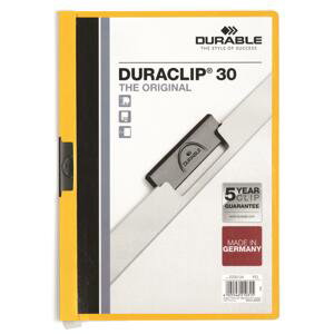 Durable Desky s klipem DURACLIP 30, A4 žluté