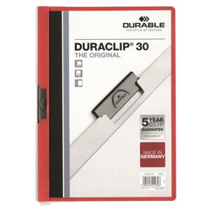 Durable Desky s klipem DURACLIP 30, A4 červené