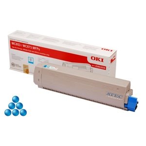 Toner OKI 45862839 - azurová - originální