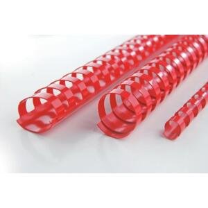 Hřbety plastové GBC 12 mm, červené, 100 ks