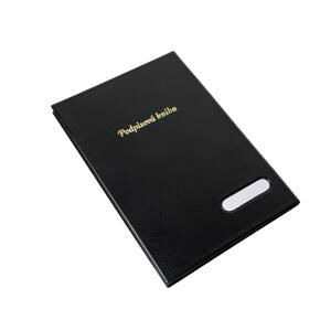 Karton P+P Podpisová kniha standard A4, černá - Hanibal