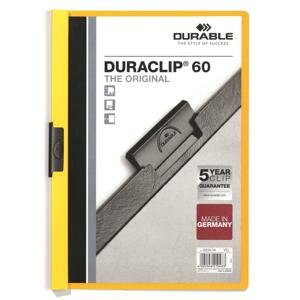 Durable Desky s klipem DURACLIP 60, A4 žluté