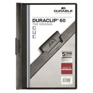 Durable Desky s klipem DURACLIP 60, A4 černé