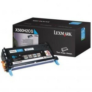 Toner Lexmark X560H2CG, azurová - originální