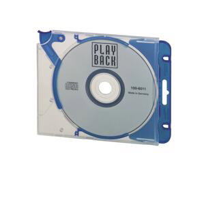 Plastový obal na CD/DVD Durable QuickFlip - s klipem, transparentní/modrý