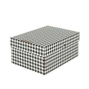 Dekorativní krabice EMBA, černobílý tisk, 2 ks
