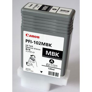 Kazeta inkoustová Canon PFI-102MB, matná černá - originální