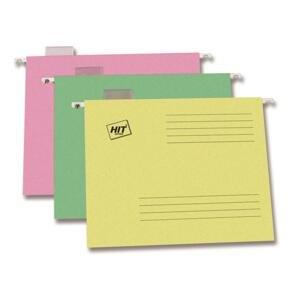 HIT Office Závěsné papírové desky A4, růžové, 25 ks