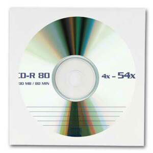 Q-CONNECT Papírové obálky na CD/DVD - s okénkem, bílé, 100 kusů