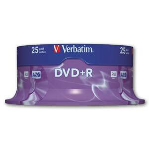 Disky DVD+R Verbatim - cake box, 25 ks