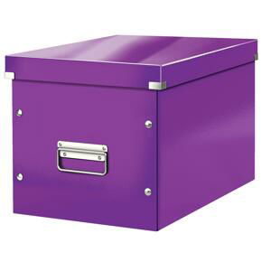 Leitz Box CLICK-N-STORE čtvercový A4, WOW - purpurová
