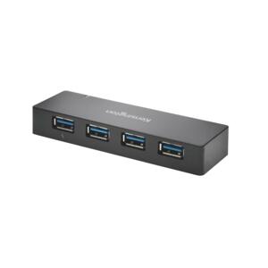 Čtyřportový rozbočovač USB 3.0, nabíj. Kensington