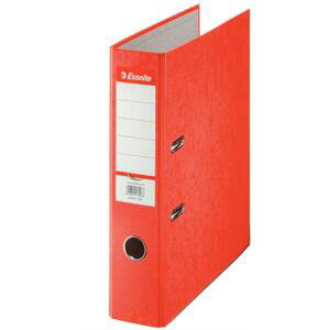 Pákový pořadač Esselte - A4, kartonový, hřbet 7,5 cm, červený