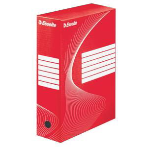 Krabice archivační Esselte, 10,0 x 34,5 x 24,5 cm, červená