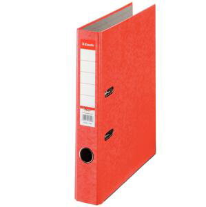 Pákový pořadač Esselte - A4, kartonový, hřbet 5 cm, červený
